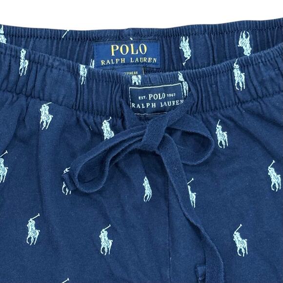Polo Ralph Lauren Men’s Size M Blue Cotton Jersey Sleep Jogger Pony Logo - Picture 3 of 6